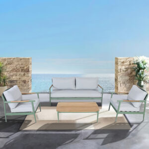 Emerald Aluminium & Teak Lounge Set