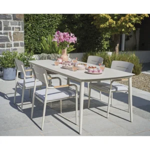 6 seater garden dining table and chairs