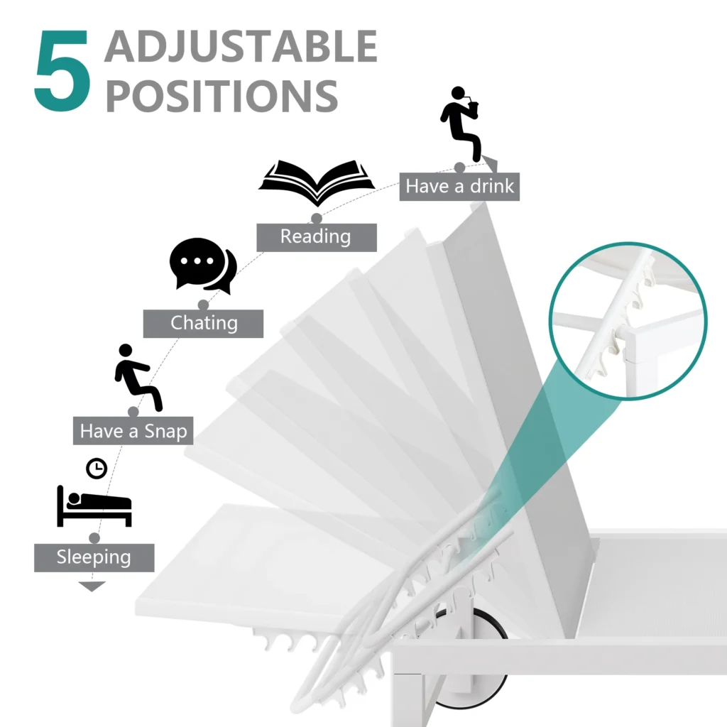 high back outdoor lounge chair