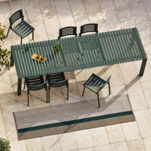 extendable outdoor dining table and chairs
